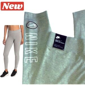 ⏰EXPIRING🔜🆕 Nike Varsity Leg Logo Gray & White Large Leggings